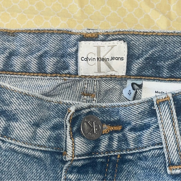 CALVIN KLEIN HIGH WAISTED STRAIGHT LEG DENIM JEANS - Picture 6 of 11